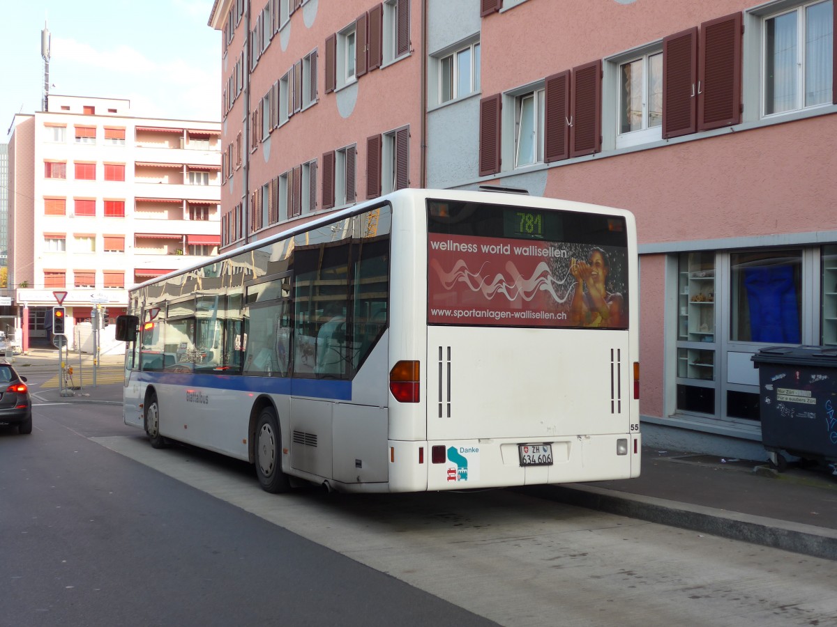 (156'270) - Welti-Furrer, Z�rich - Nr. 55/ZH 634'606 - Mercedes (ex Fr�hlich, Z�rich Nr. 606) am 28. Oktober 2014 beim Bahnhof Z�rich-Oerlikon