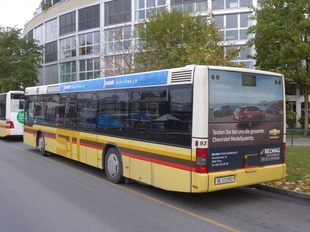 (156'522) - STI Thun - Nr. 93/BE 572'093 - MAN am 14. November 2014 bei der Schiffl�ndte Thun