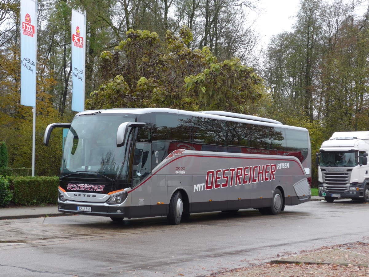 (156'526) - Oestreicher, Freiamt - EM-K 516 - Setra am 16. November 2014 in B�hl, Rasthof