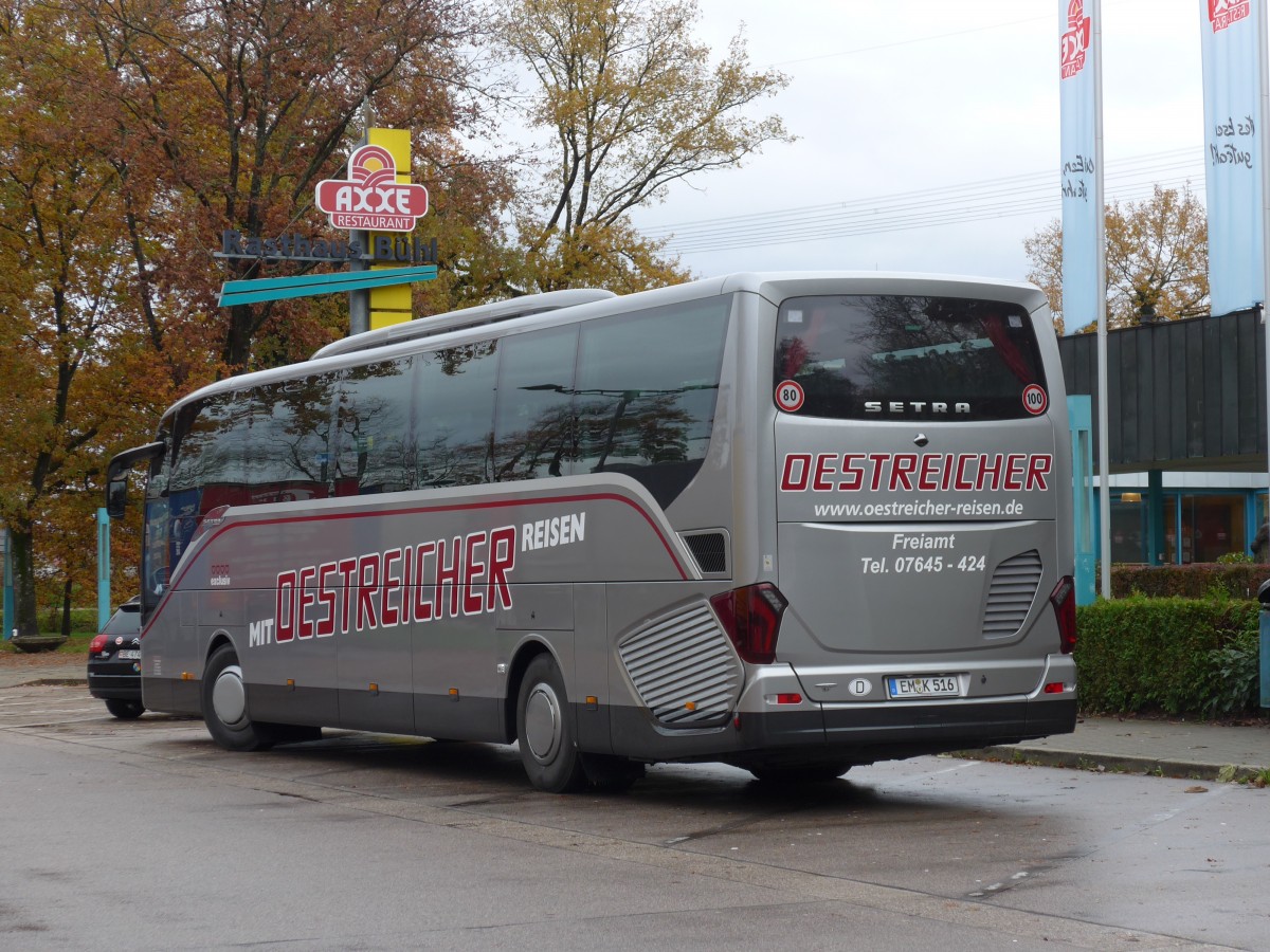(156'527) - Oestreicher, Freiamt - EM-K 516 - Setra am 16. November 2014 in B�hl, Rasthof
