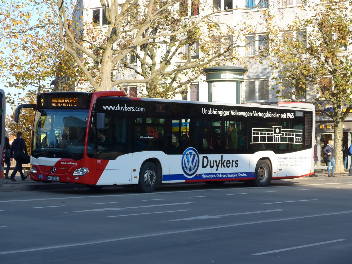 (157'224) - Gl�ckauf-Reisen, Baesweiler - AC-GN 421 - Mercedes am 21. November 2014 beim Hauptbahnhof Aachen