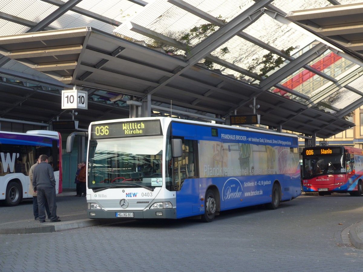 (157'305) - M�Bus, M�nchengladbach - Nr. 403/MG-XG 803 - Mercedes am 22. November 2014 beim Hauptbahnhof M�nchengladbach