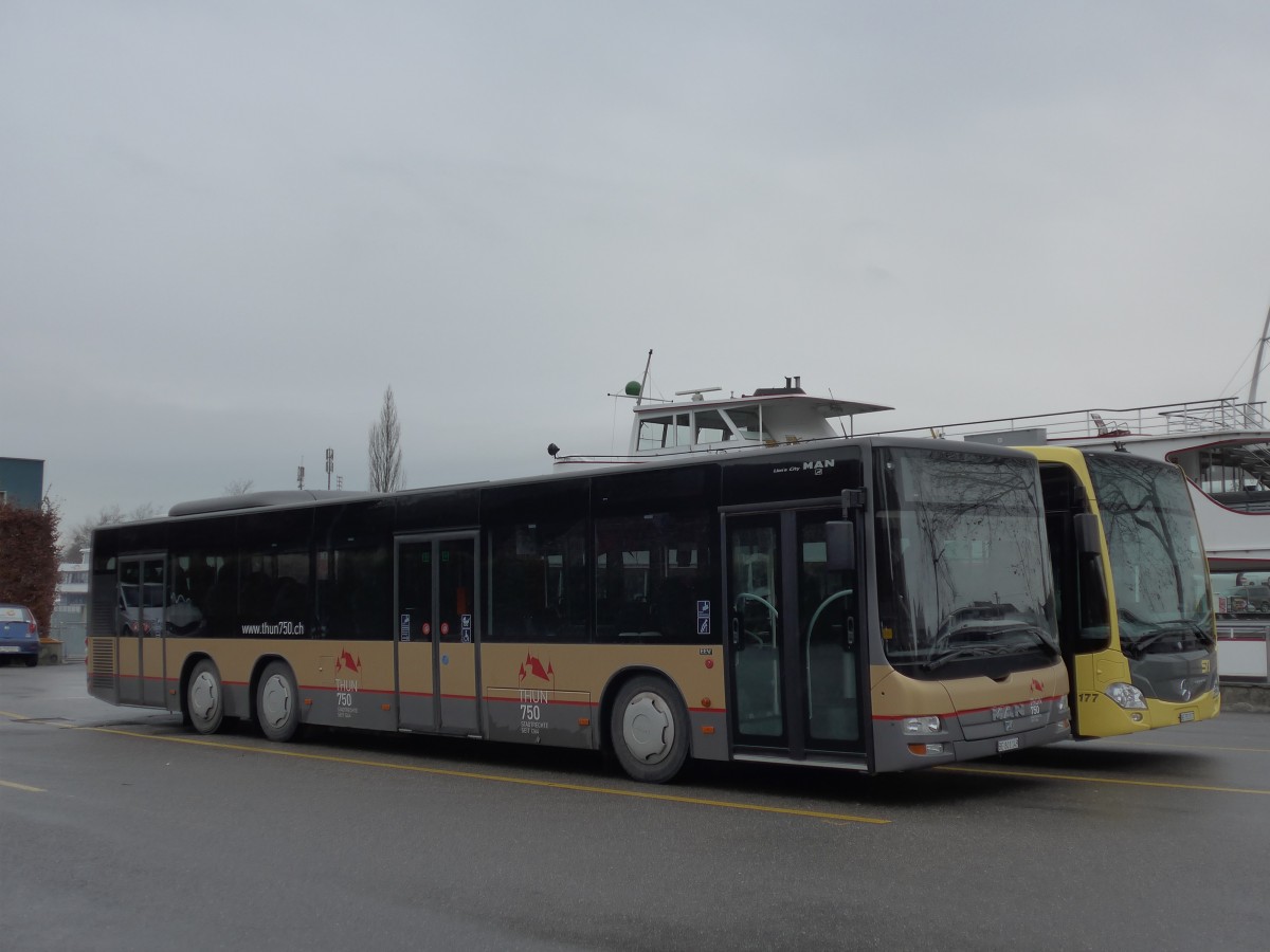 (157'711) - STI Thun - Nr. 149/BE 801'149 - MAN am 8. Dezember 2014 bei der Schiffl�ndte Thun