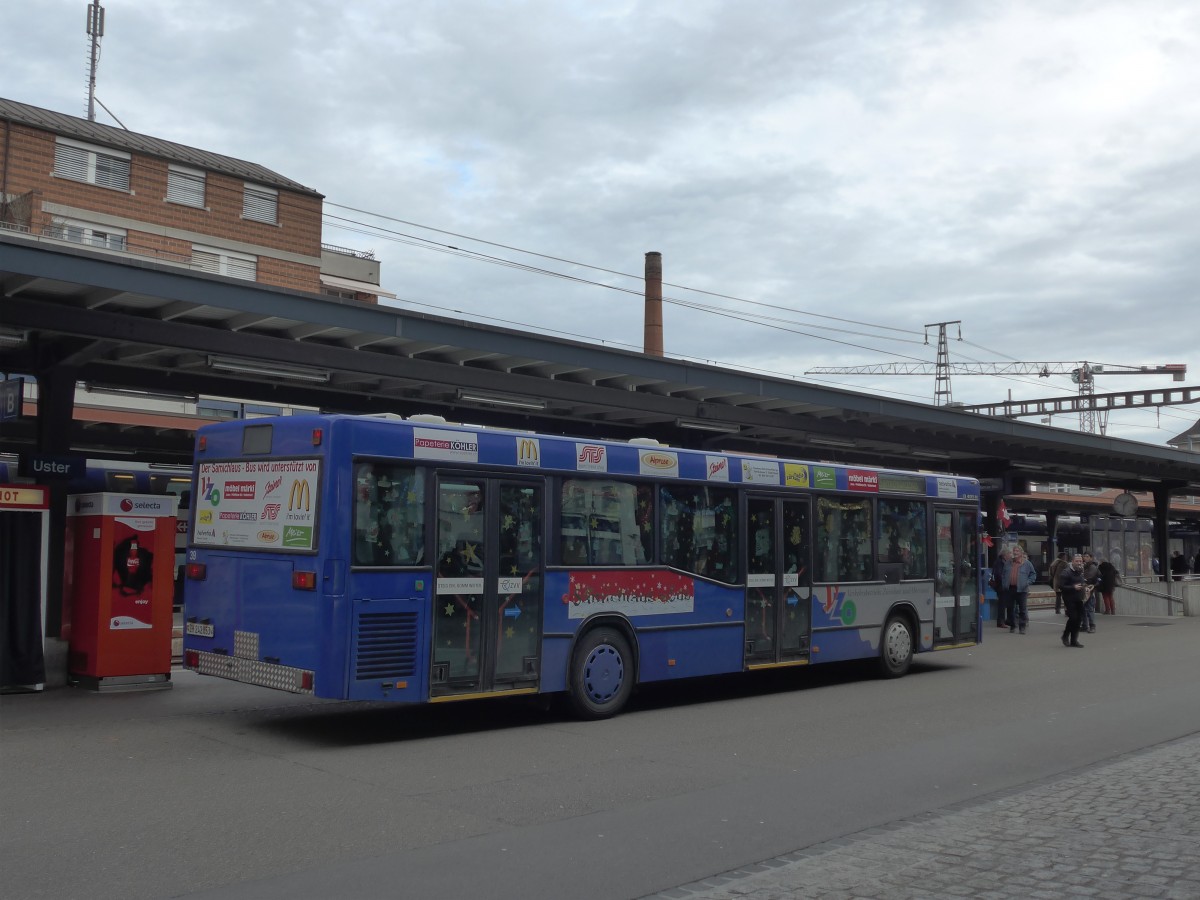 (157'769) - VZO Gr�ningen - Nr. 39/ZH 242'853 - Mercedes (ex Schneider, Meilen Nr. 7) am 14. Dezember 2014 beim Bahnhof Uster