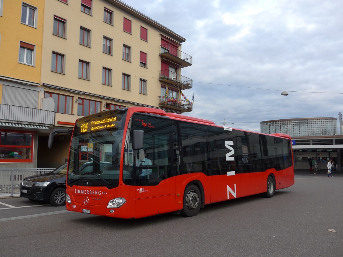 (157'788) - AHW Horgen - Nr. 652/ZH 878'274 - Mercedes am 14. Dezember 2014 beim Bahnhof W�denswil