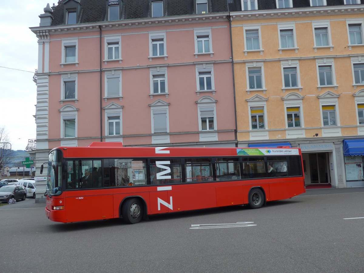 (157'790) - AHW Horgen - Nr. 9/ZH 687'451 - Volvo/Hess am 14. Dezember 2014 beim Bahnhof W�denswil