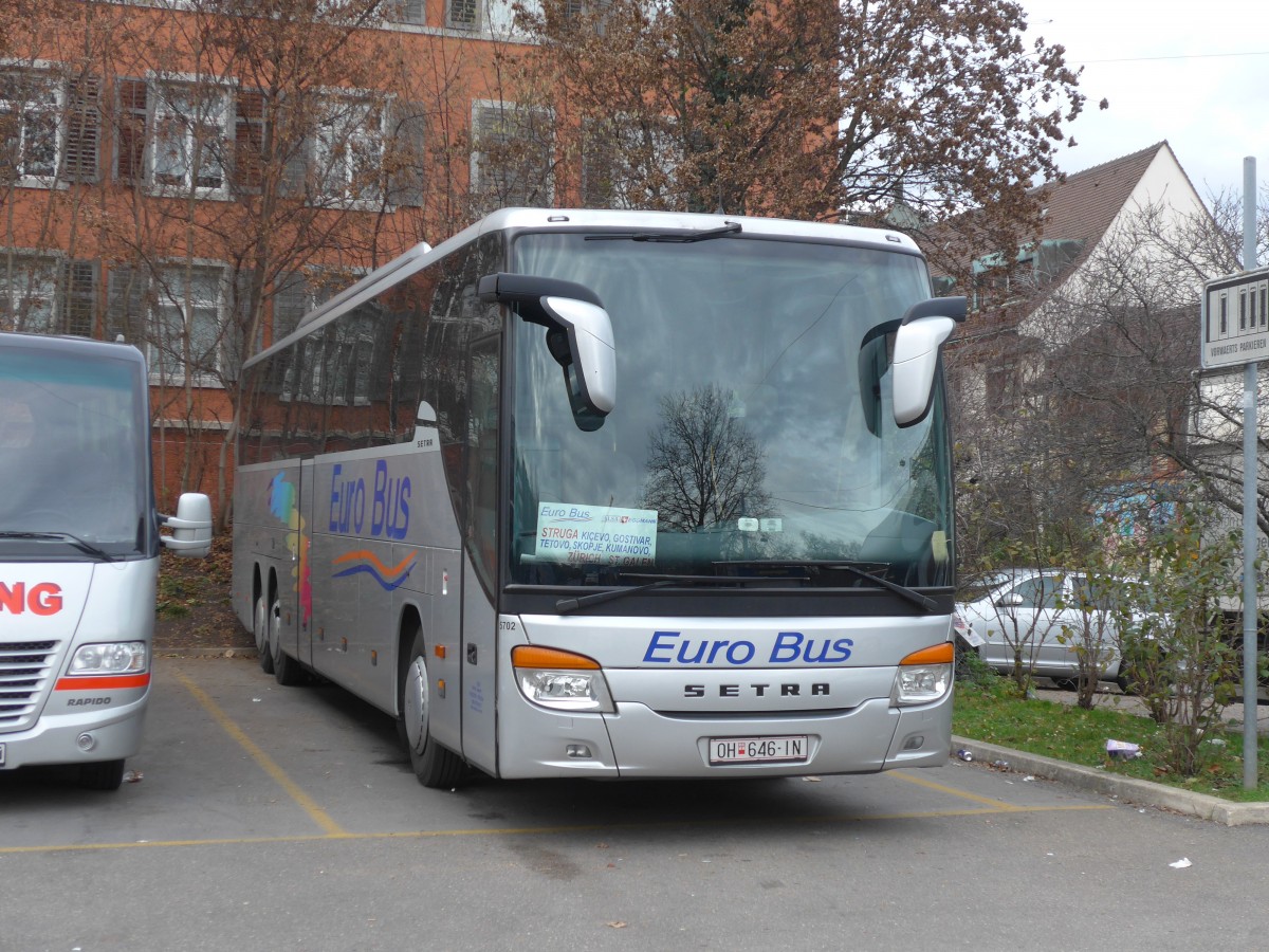 (157'799) - Aus Mazedonien: Euro Bus, Struga - Nr. 5702/OH 646-IN - Setra am 14. Dezember 2014 in Z�rich, Sihlquai