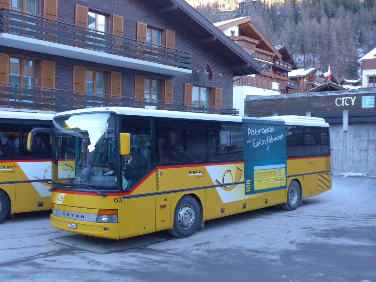 (157'904) - Zerzuben, Visp-Eyholz - Nr. 63/VS 78'070 - Setra am 23. Dezember 2014 in Gr�chen, Post