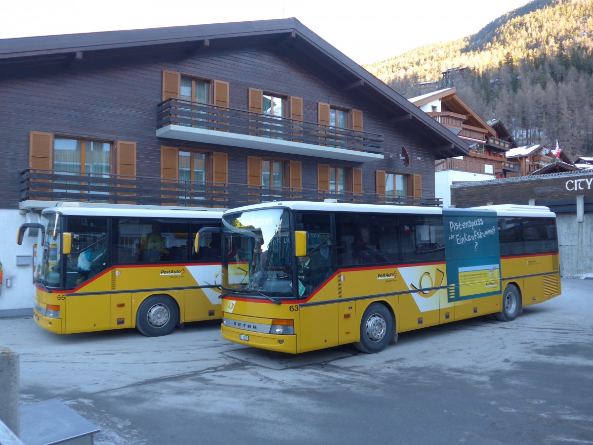 (157'905) - Zerzuben, Visp-Eyholz - Nr. 63/VS 78'070 - Setra am 23. Dezember 2014 in Gr�chen, Post