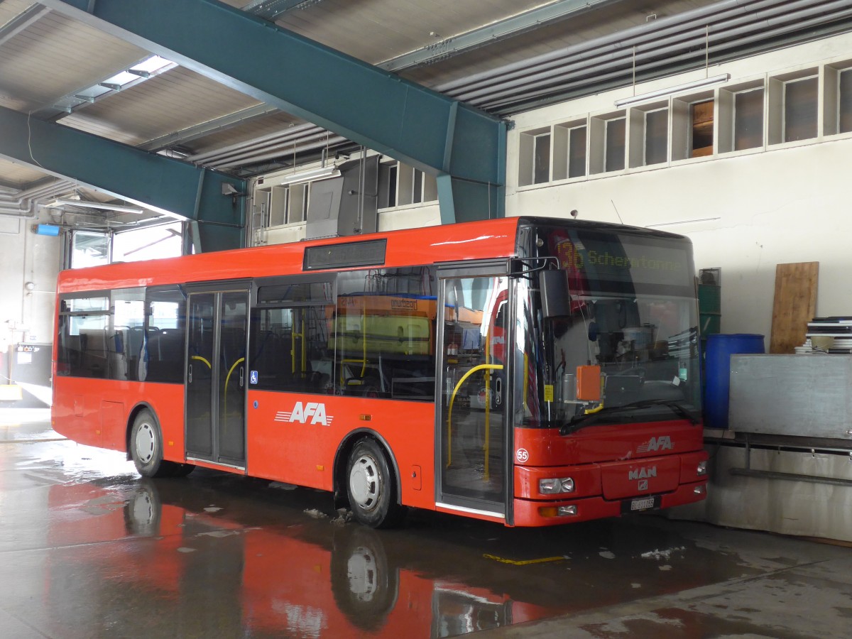 (158'324) - AFA Adelboden - Nr. 55/BE 611'055 - MAN/G�ppel am 11. Januar 2015 im Autobahnhof Adelboden