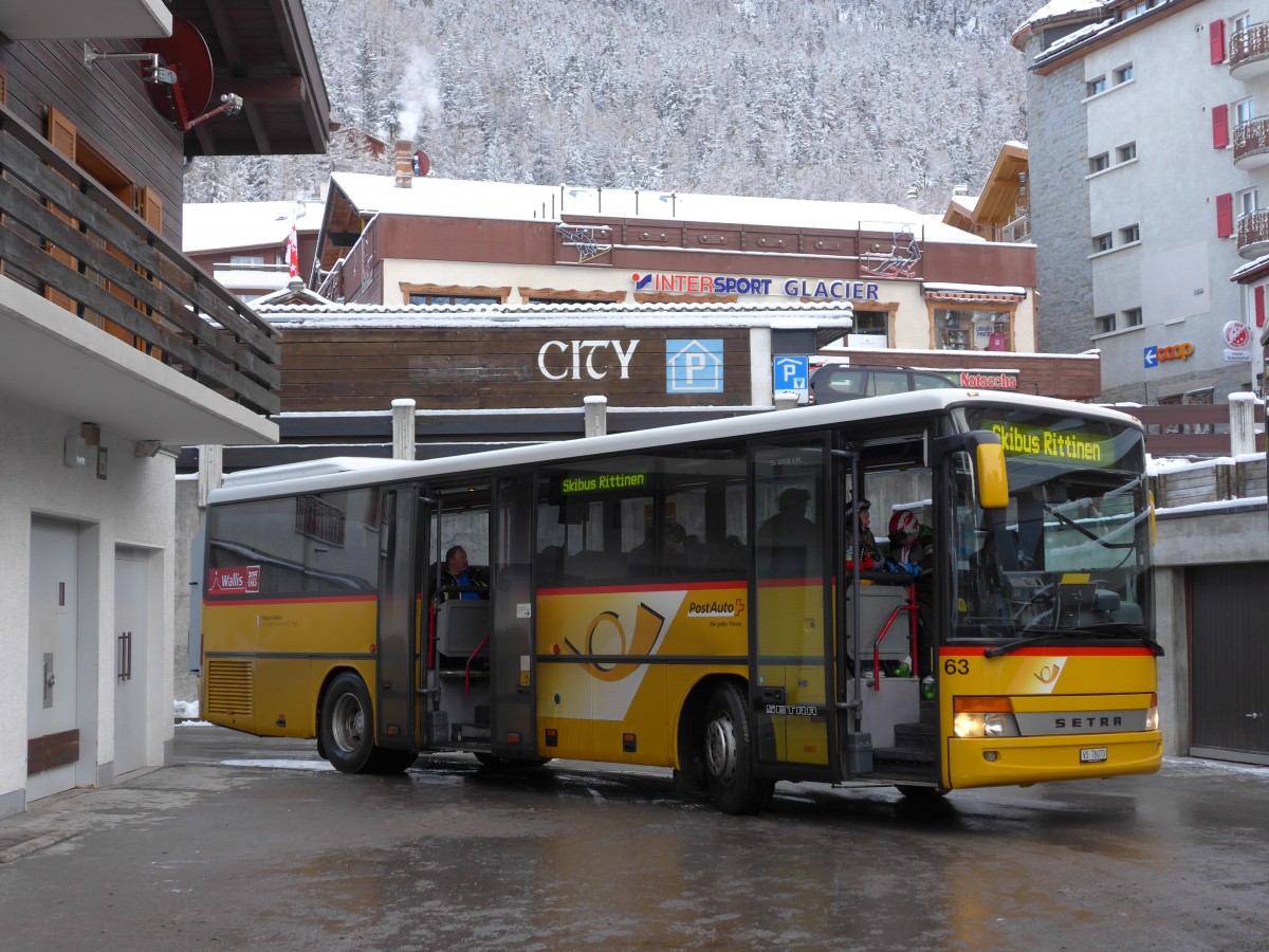(158'438) - Zerzuben, Visp-Eyholz - Nr. 63/VS 78'070 - Setra am 18. Januar 2015 in Gr�chen, Post
