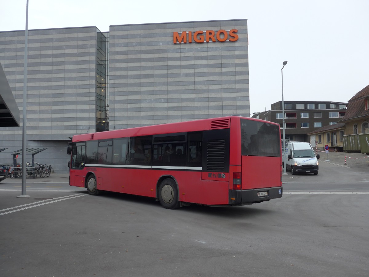 (158'464) - Bernmobil, Bern - Nr. 470/BE 716'470 - MAN/G�ppel (ex Peyer, Niederwangen Nr. 70) am 19. Januar 2015 beim Bahnhof M�nsingen