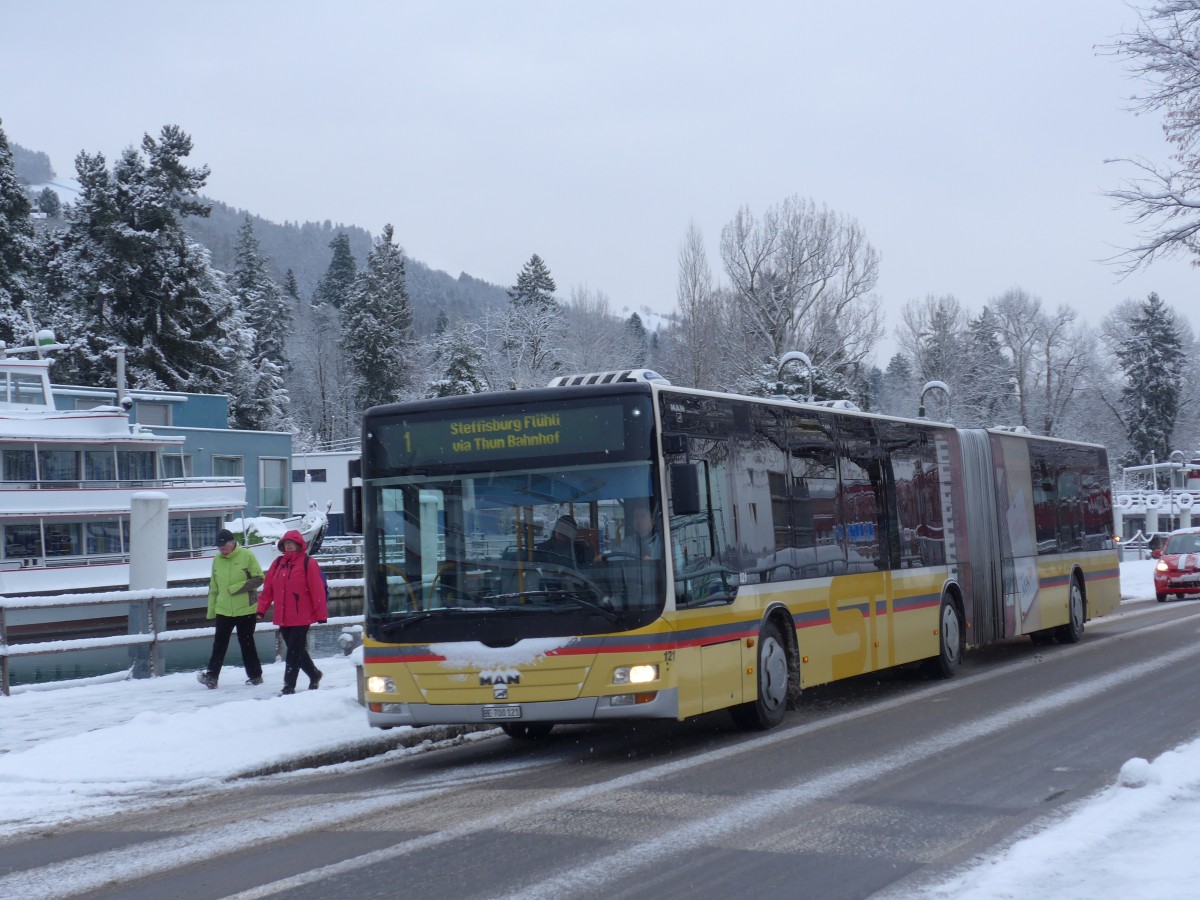 (158'518) - STI Thun - Nr. 121/BE 700'121 - MAN am 1. Februar 2015 bei der Schiffl�ndte Thun