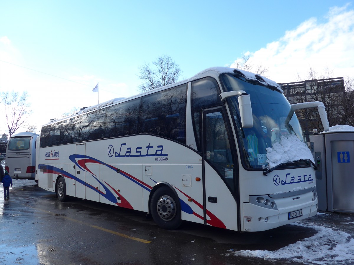 (158'523) - Aus Serbien: Lasta, Beograd - Nr. 9143/BG 061-PN - VDL Berkhof am 1. Februar 2015 in Z�rich, Sihlquai