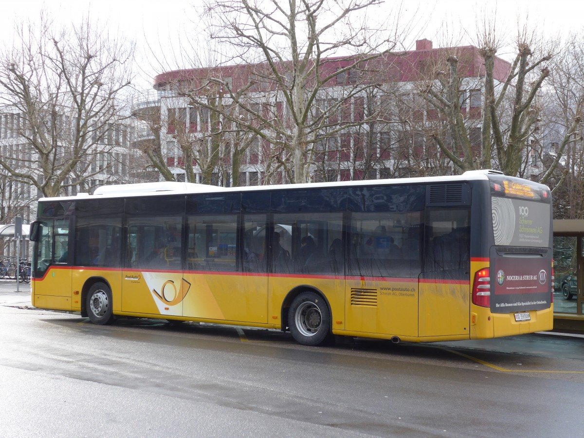 (158'540) - Schmidt, Oberb�ren - SG 356'506 - Mercedes am 1. Februar 2015 beim Bahnhof Buchs