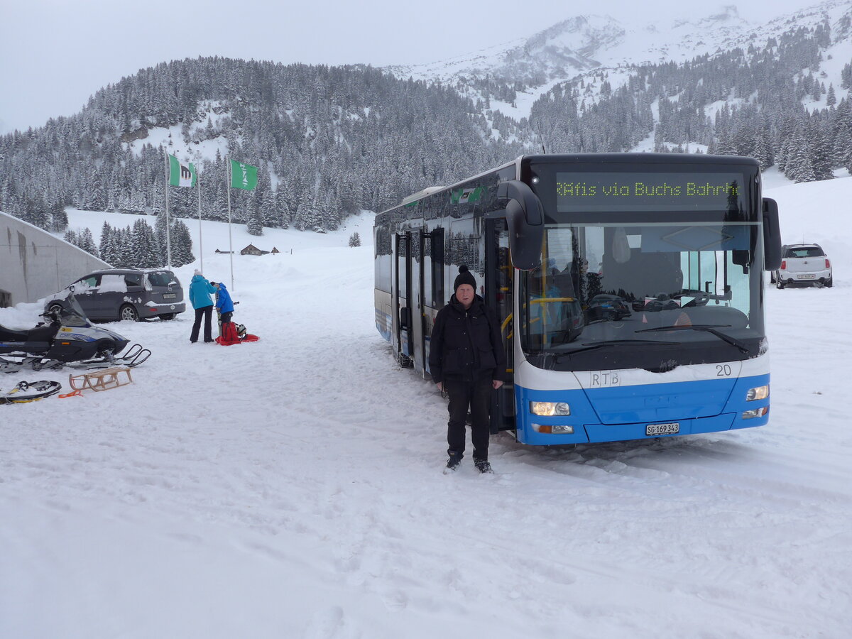 (158'550) - RTB Altst�tten - Nr. 20/SG 169'343 - MAN/G�ppel am 1. Februar 2015 in Buchserberg, Berghaus