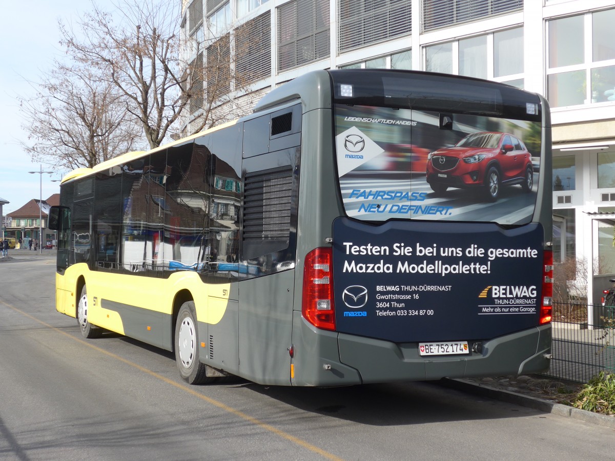 (158'692) - STI Thun - Nr. 174/BE 752'174 - Mercedes am 13. Februar 2015 bei der Schiffl�ndte Thun