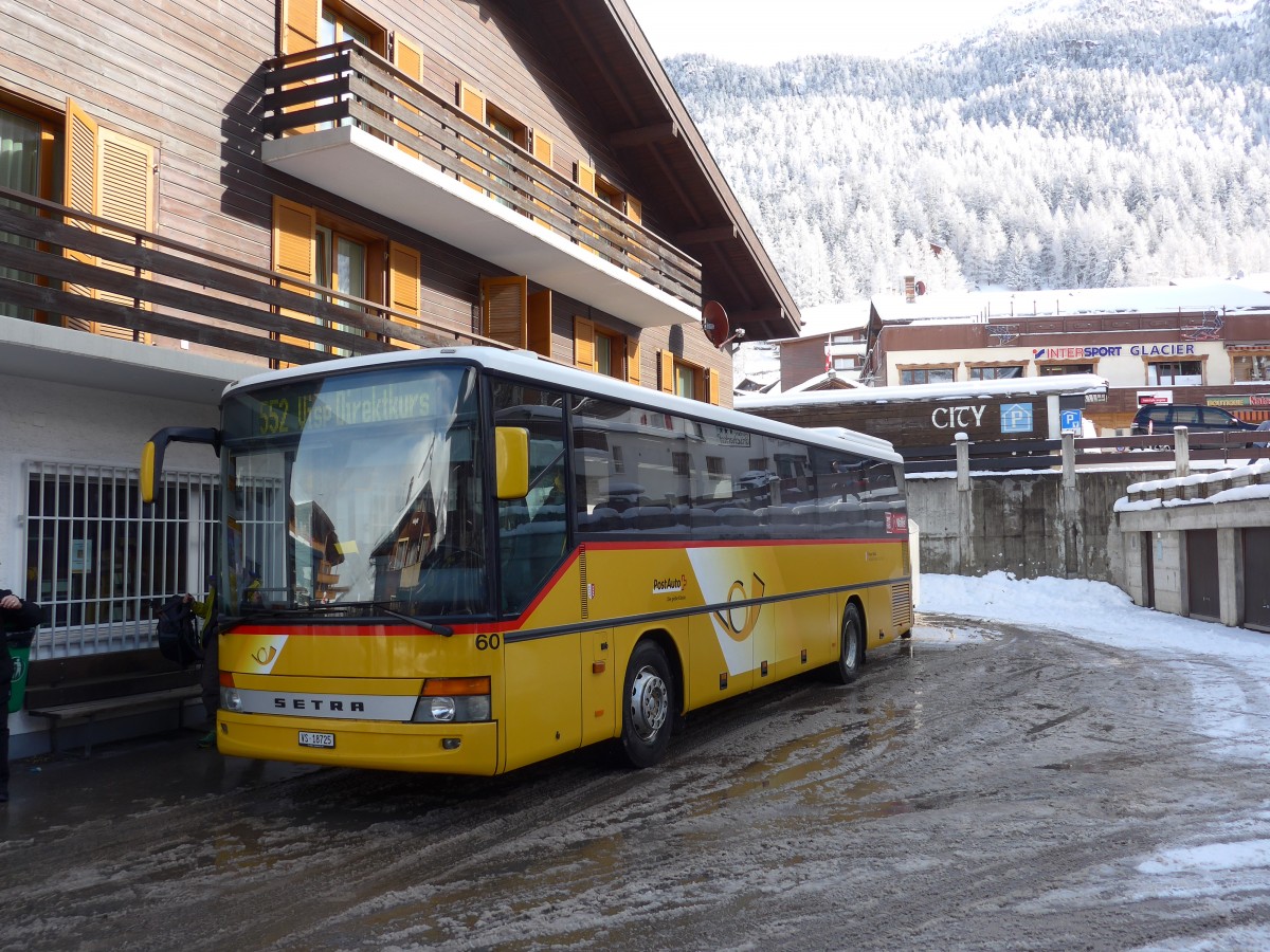 (158'780) - Zerzuben, Visp-Eyholz - Nr. 60/VS 18'725 - Setra am 15. Februar 2015 in Gr�chen, Post