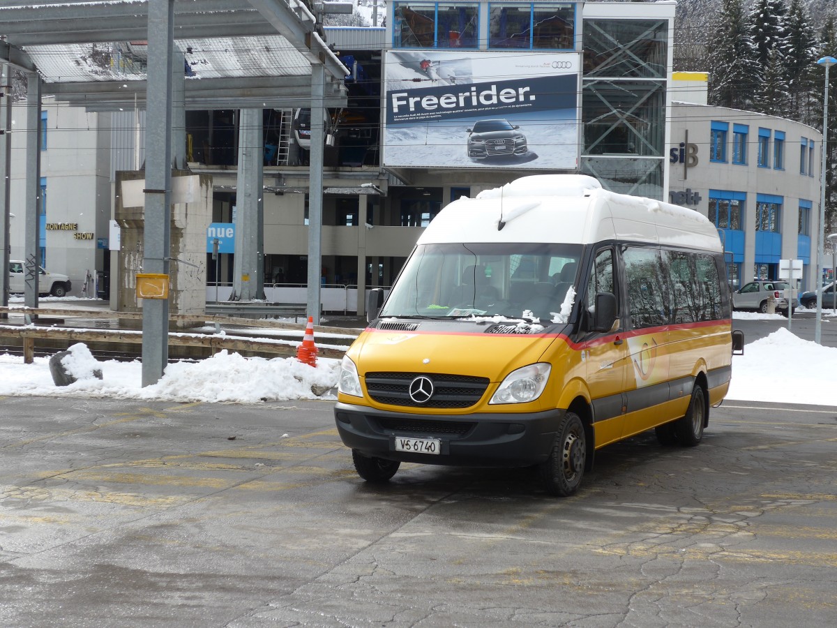 (158'844) - TMR Martigny - Nr. 131/VS 6740 - Mercedes am 22. Februar 2015 beim Bahnhof Le Ch�ble