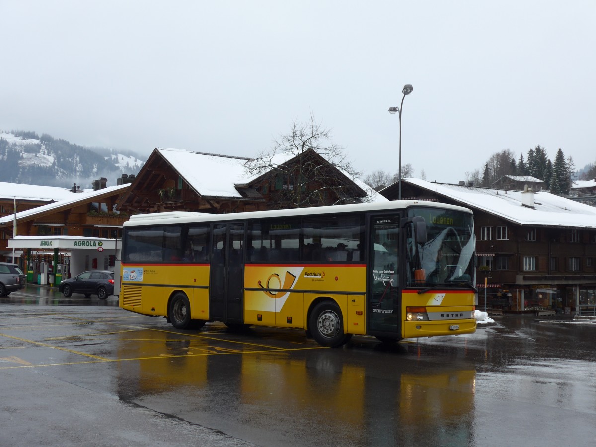 (158'874) - K�bli, Gstaad - Nr. 7/BE 403'014 - Setra am 23. Februar 2015 beim Bahnhof Gstaad