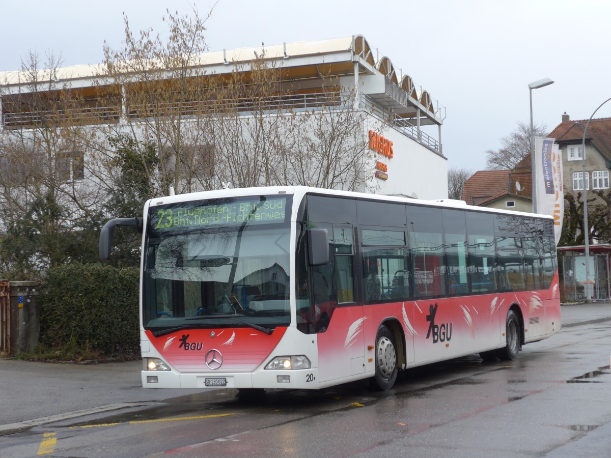 (159'003) - BGU Grenchen - Nr. 20/SO 130'022 - Mercedes am 2. M�rz 2015 beim Bahnhof Grenchen S�d