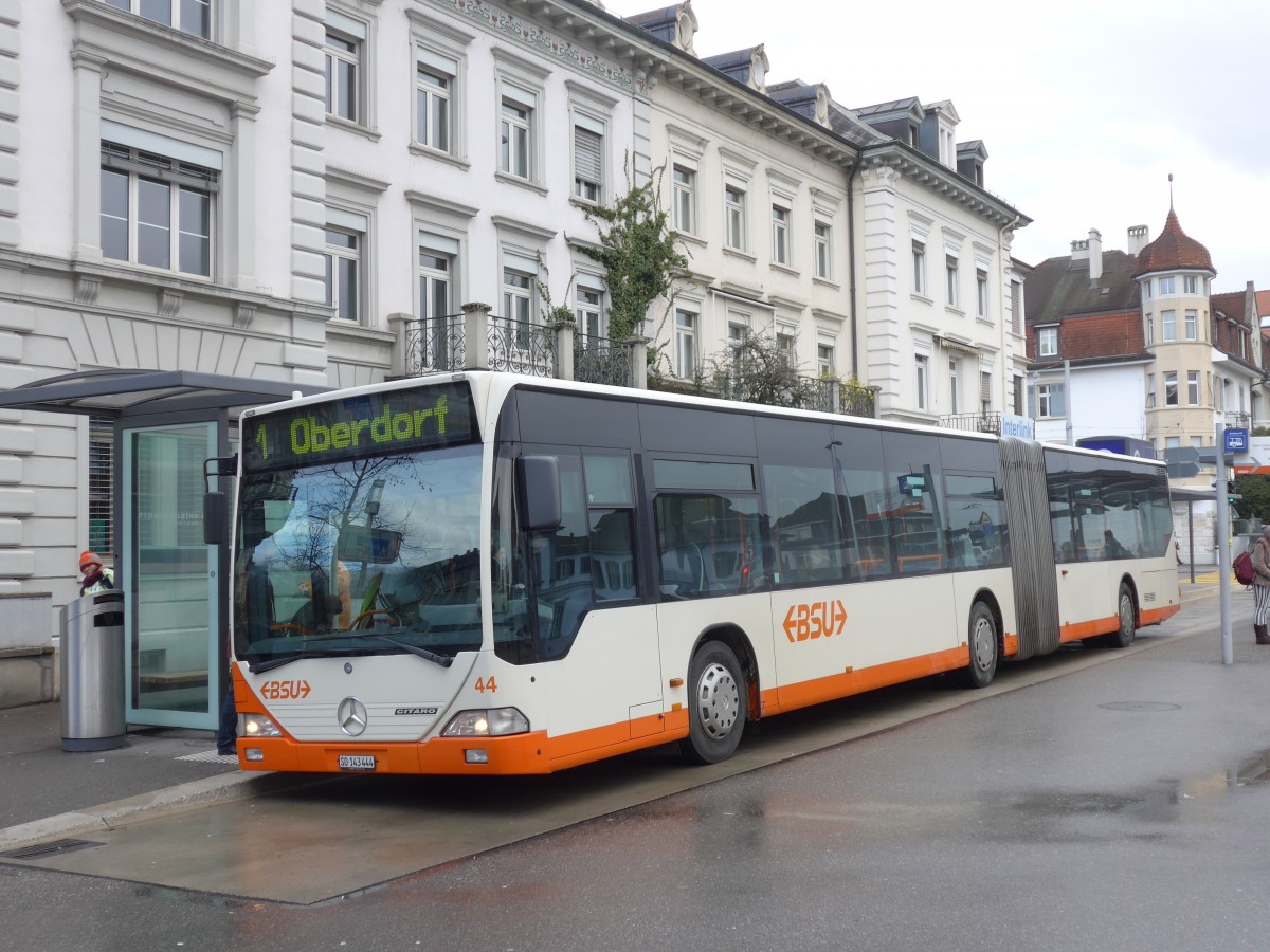 (159'011) - BSU Solothurn - Nr. 44/SO 143'444 - Mercedes am 2. M�rz 2015 beim Hauptbahnhof Solothurn