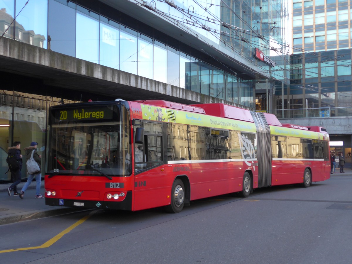 (159'065) - Bernmobil, Bern - Nr. 812/BE 612'812 - Volvo am 9. M�rz 2015 beim Bahnhof Bern