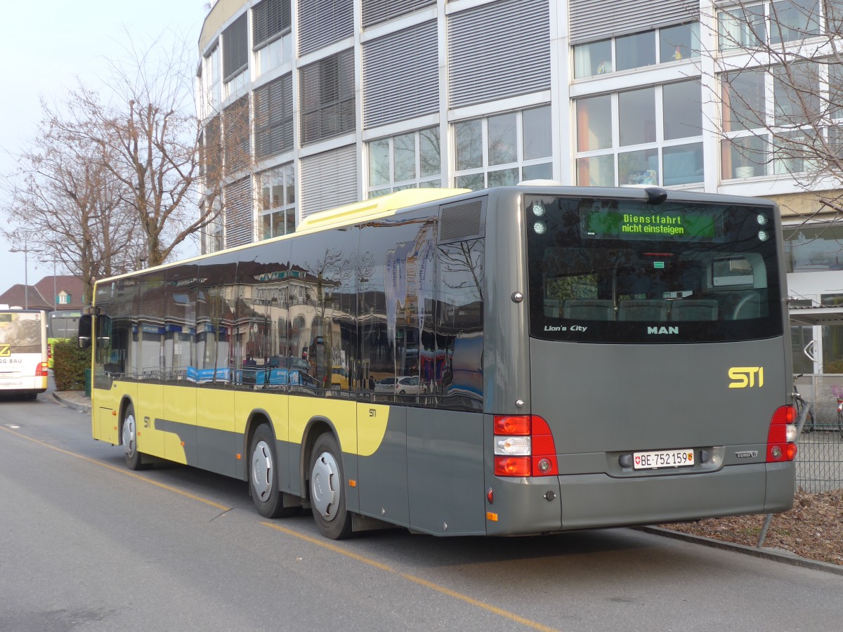 (159'067) - STI Thun - Nr. 159/BE 752'159 - MAN am 14. M�rz 2015 bei der Schiffl�ndte Thun