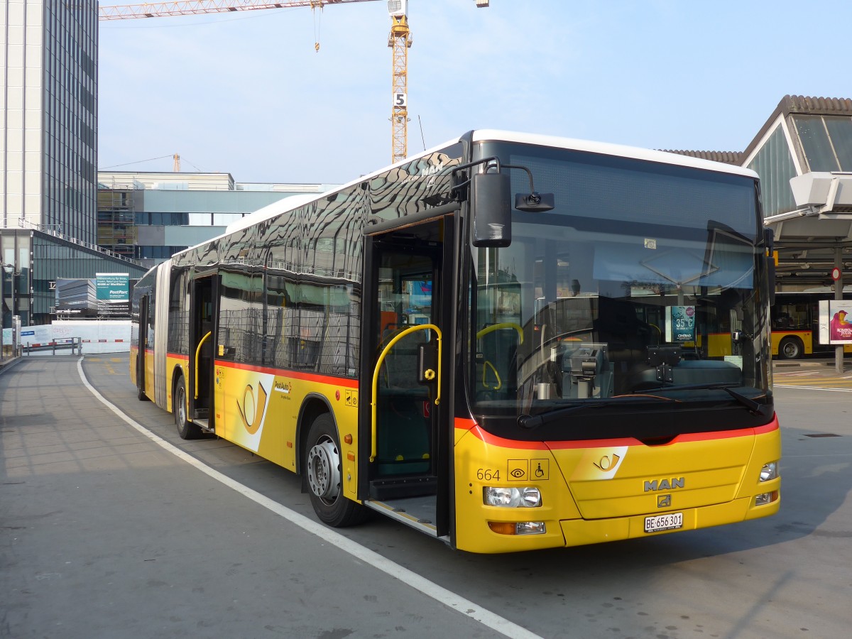 (159'068) - PostAuto Bern - Nr. 664/BE 656'301 - MAN am 14. M�rz 2015 in Bern, Postautostation