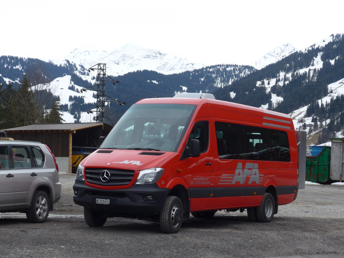 (159'190) - AFA Adelboden - Nr. 53/BE 210'631 - Mercedes am 16. M�rz 2015 in Blankenburg, Gfeller Transporte
