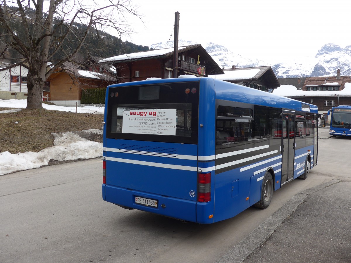 (159'197) - AFA Adelboden - Nr. 56/BE 611'030 - MAN/G�ppel am 16. M�rz 2015 beim Bahnhof Lenk