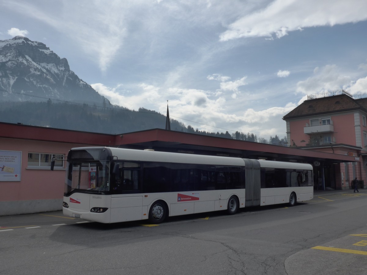 (159'224) - AAGS Schwyz - Nr. 86/SZ 118'686 - Solaris (ex VR La Chaux-de-Fonds Nr. 262) am 17. M�rz 2015 beim Bahnhof Brunnen