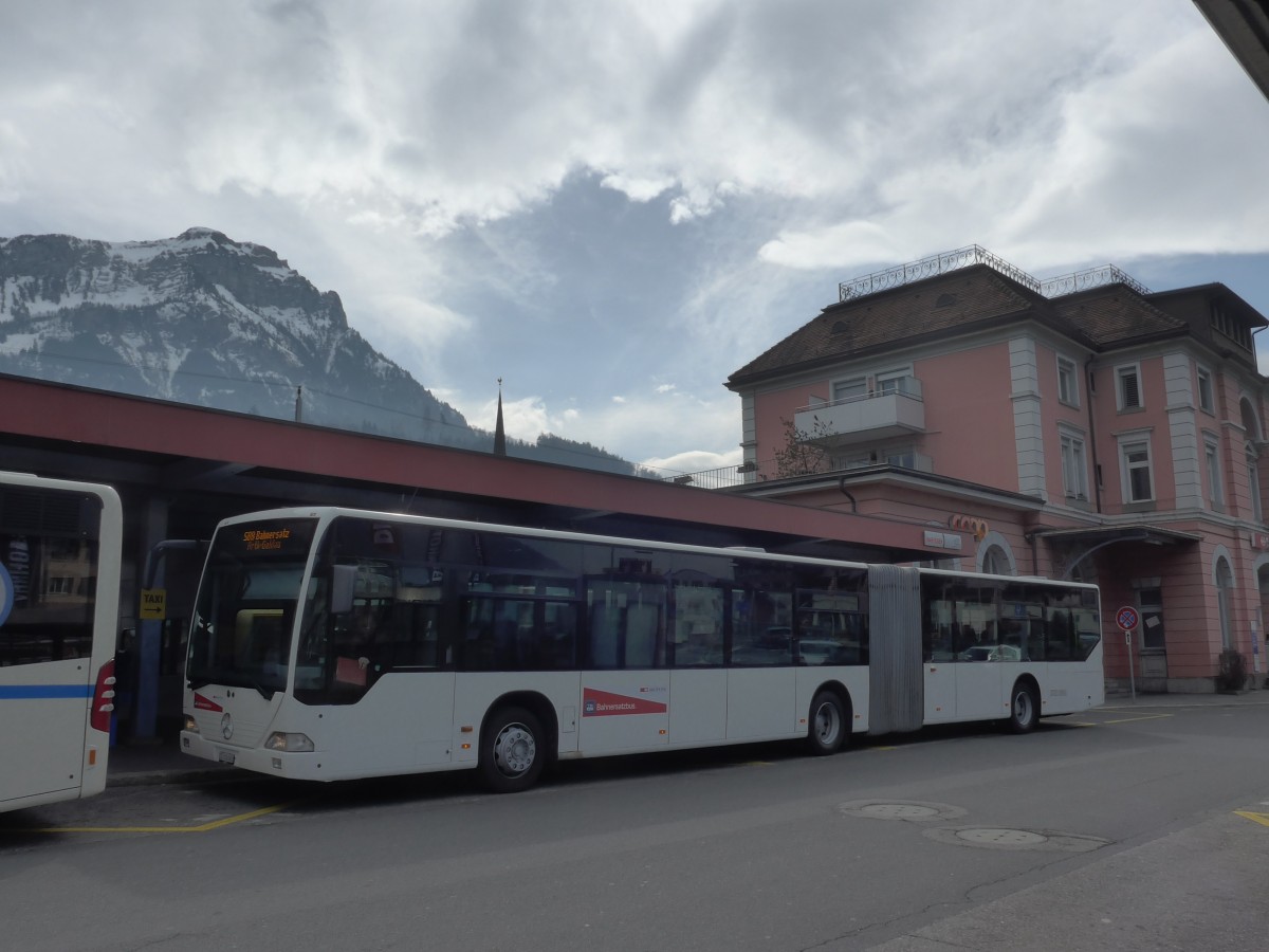 (159'237) - AAGS Schwyz - Nr. 83/SZ 118'683 - Mercedes (ex VR La Chaux-de-Fonds Nr. 227) am 17. M�rz 2015 beim Bahnhof Brunnen