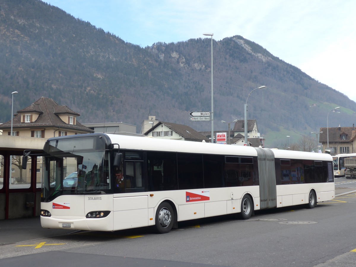 (159'252) - AAGS Schwyz - Nr. 86/SZ 118'686 - Solaris (ex VR La Chaux-de-Fonds Nr. 262) am 17. M�rz 2015 beim Bahnhof Brunnen