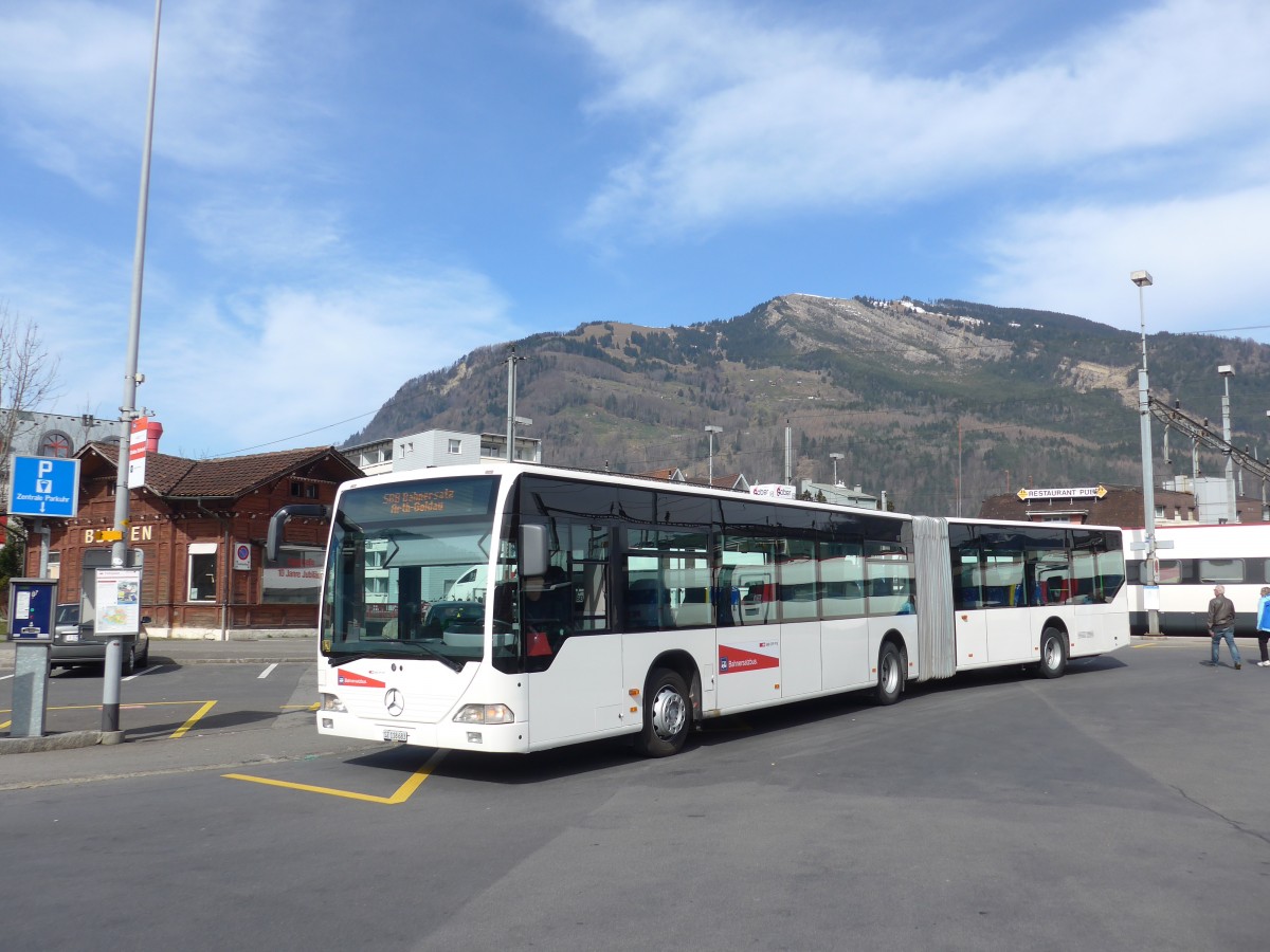 (159'271) - AAGS Schwyz - Nr. 83/SZ 118'683 - Mercedes (ex VR La Chaux-de-Fonds Nr. 227) am 17. M�rz 2015 beim Bahnhof Arth-Goldau
