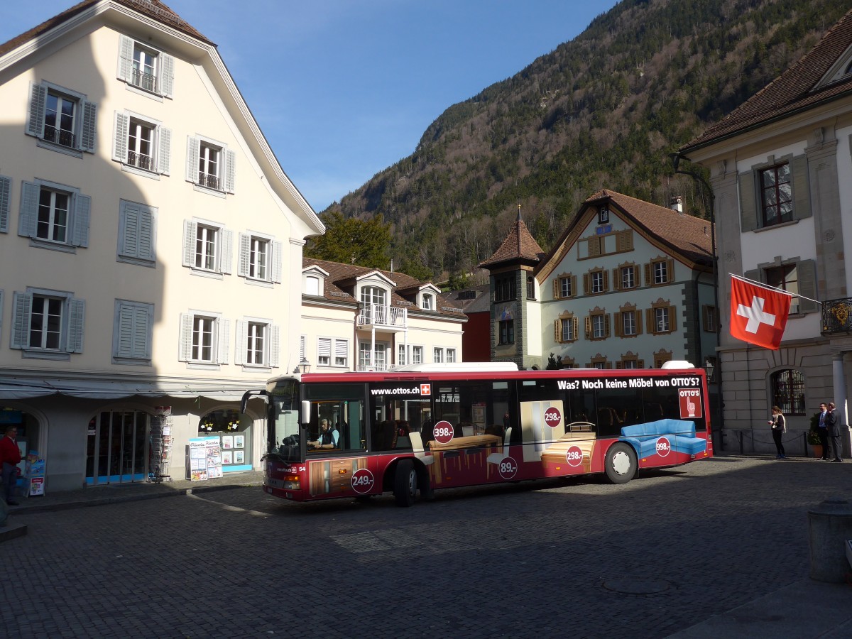 (159'277) - AAGU Altdorf - Nr. 54/UR 9298 - Setra (ex Vorf�hrfahrzeug EvoBus) am 18. M�rz 2015 in Altdorf, Telldenkmal