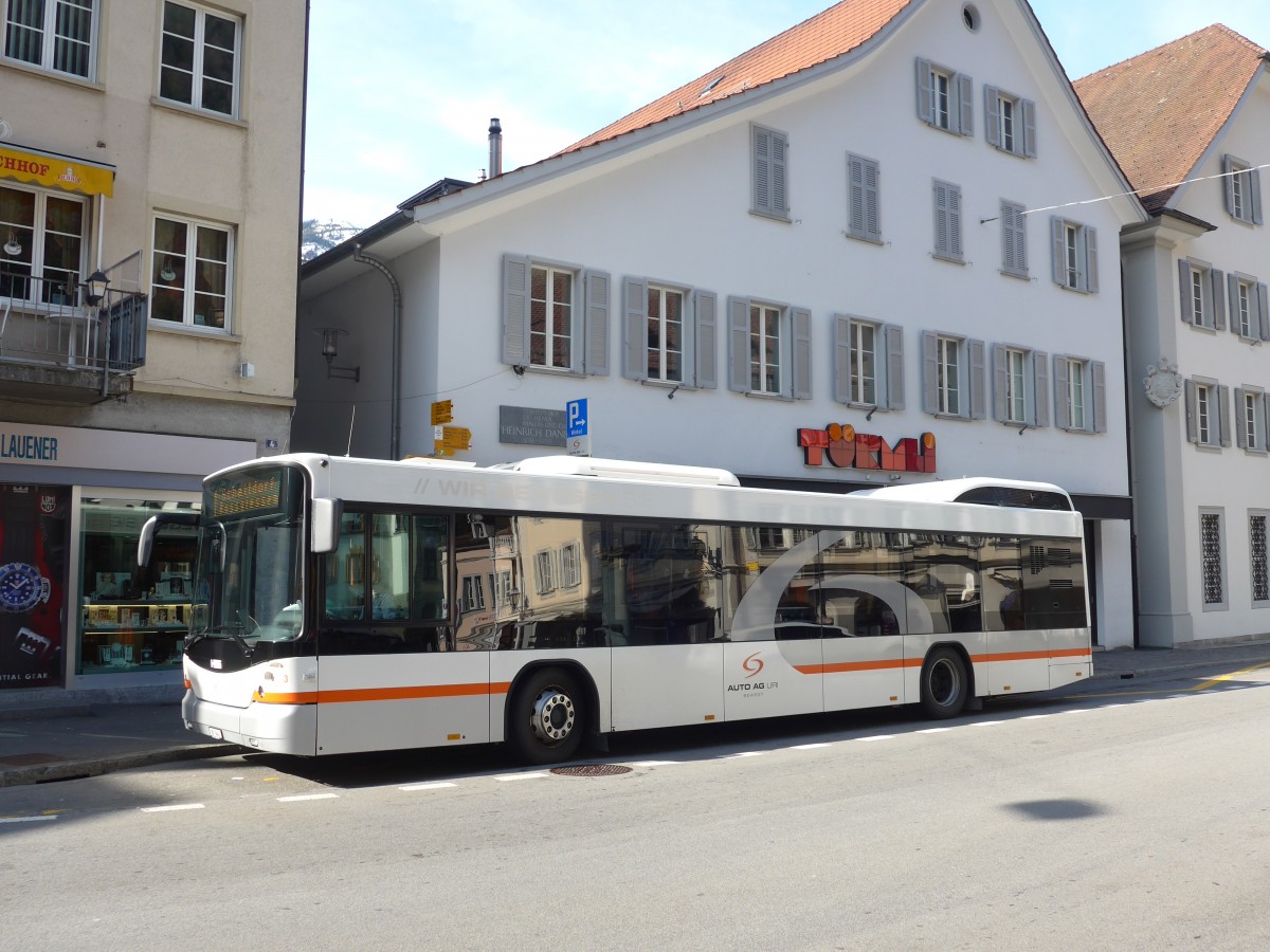 (159'280) - AAGU Altdorf - Nr. 3/UR 9443 - Hess am 18. M�rz 2015 in Altdorf, Telldenkmal