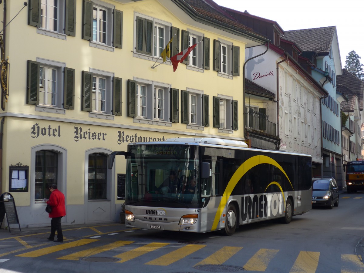 (159'293) - AAGU Altdorf - Nr. 57/UR 9347 - Setra am 18. M�rz 2015 in Altdorf, Telldenkmal