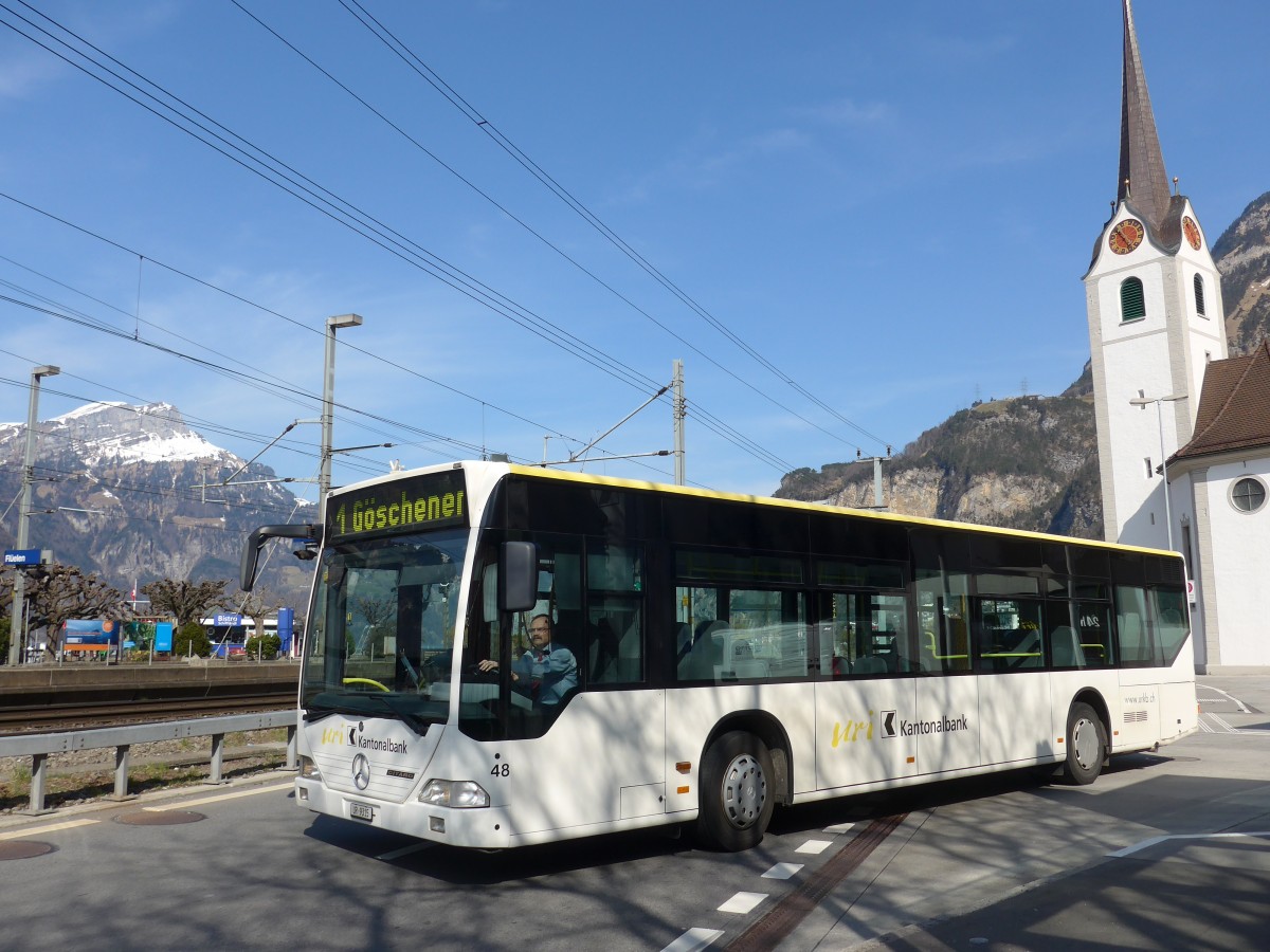 (159'305) - AAGU Altdorf - Nr. 48/UR 9315 - Mercedes am 18. M�rz 2015 in Fl�elen, Hauptplatz