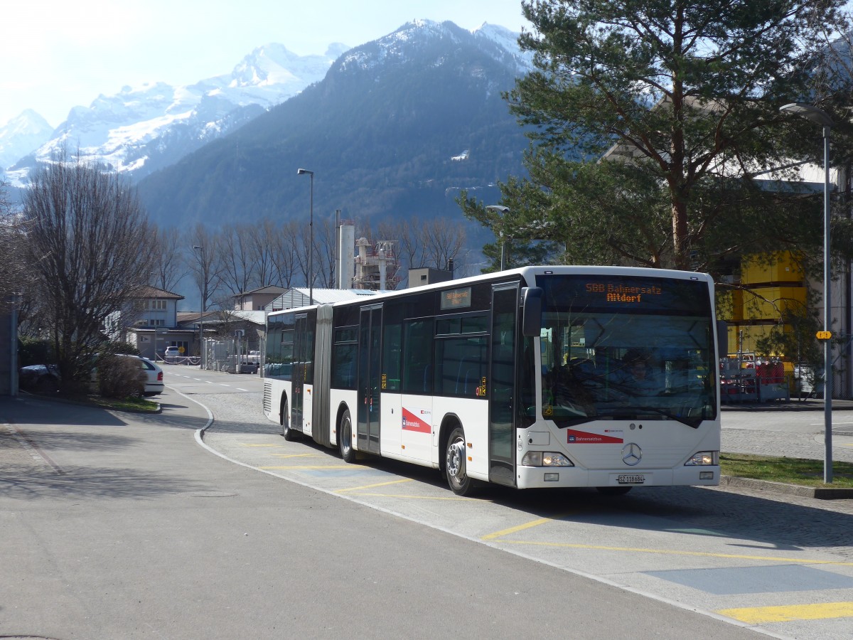 (159'307) - AAGS Schwyz - Nr. 84/SZ 118'684 - Mercedes (ex VR La Chaux-de-Fonds Nr. 228) am 18. M�rz 2015 beim Bahnhof Fl�elen