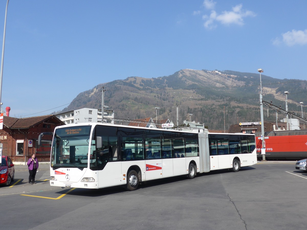 (159'337) - AAGS Schwyz - Nr. 83/SZ 118'683 - Mercedes (ex VR La Chaux-de-Fonds Nr. 227) am 18. M�rz 2015 beim Bahnhof Arth-Goldau