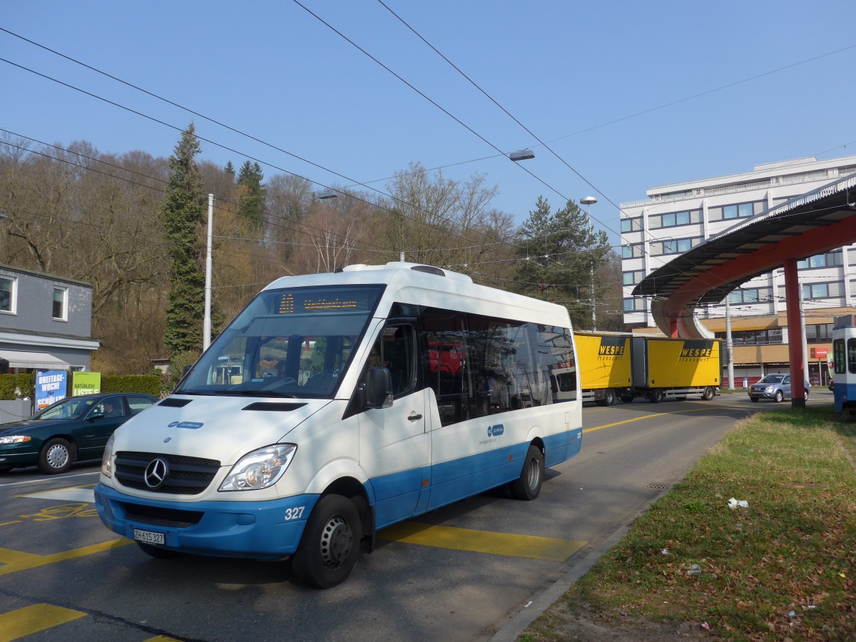 (159'366) - VBZ Z�rich - Nr. 327/ZH 615'327 - Mercedes am 19. M�rz 2015 in Z�rich, Bucheggplatz