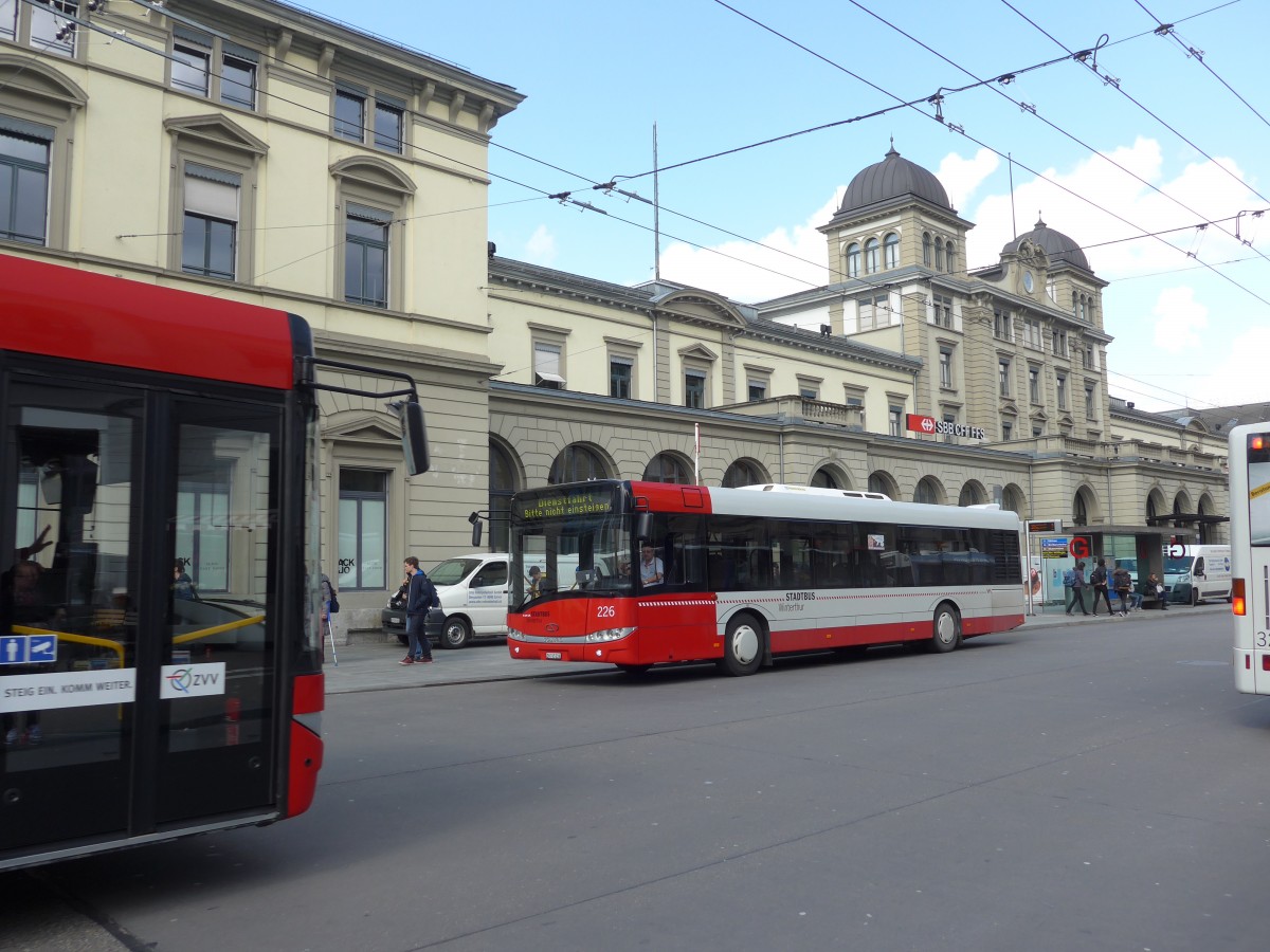(159'452) - SW Winterthur - Nr. 226/ZH 745'226 - Solaris am 27. M�rz 2015 beim Hauptbahnhof Winterthur