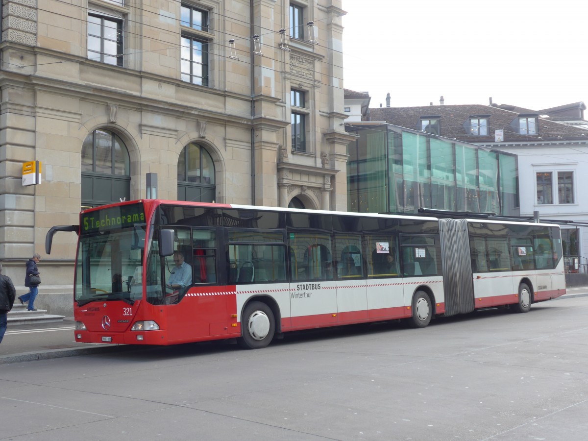 (159'468) - SW Winterthur - Nr. 321/ZH 687'321 - Mercedes am 27. M�rz 2015 beim Hauptbahnhof Winterthur