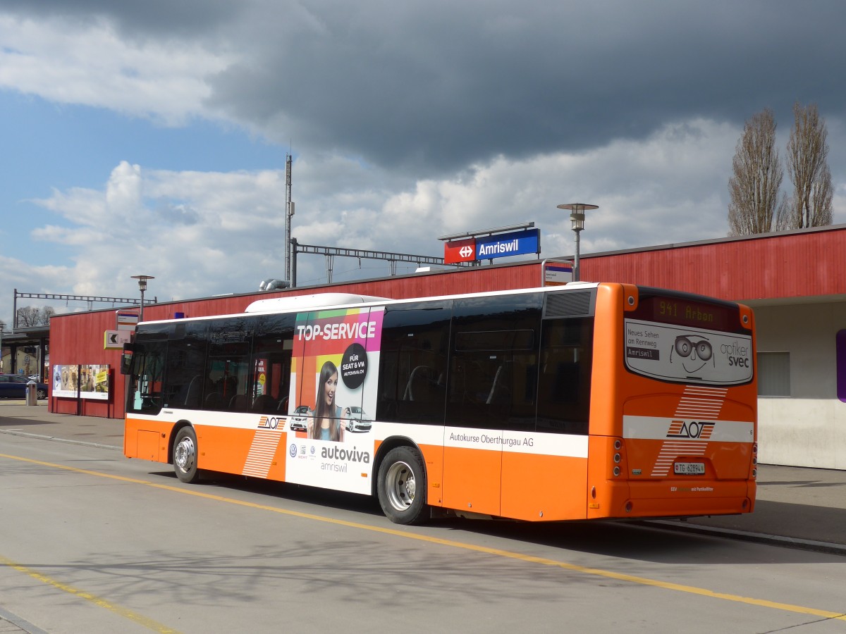 (159'478) - AOT Amriswil - Nr. 6/TG 62'894 - Neoplan am 27. M�rz 2015 beim Bahnhof Amriswil