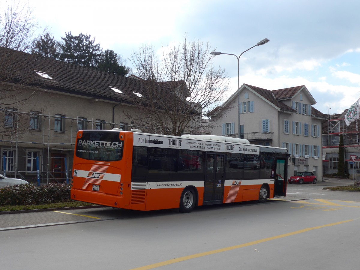 (159'480) - AOT Amriswil - Nr. 8/TG 64'058 - Neoplan am 27. M�rz 2015 beim Bahnhof Amriswil