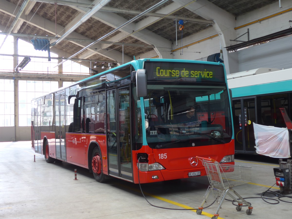 (159'501) - VB Biel - Nr. 185/BE 654'185 - Mercedes am 28. M�rz 2015 in Biel, Depot