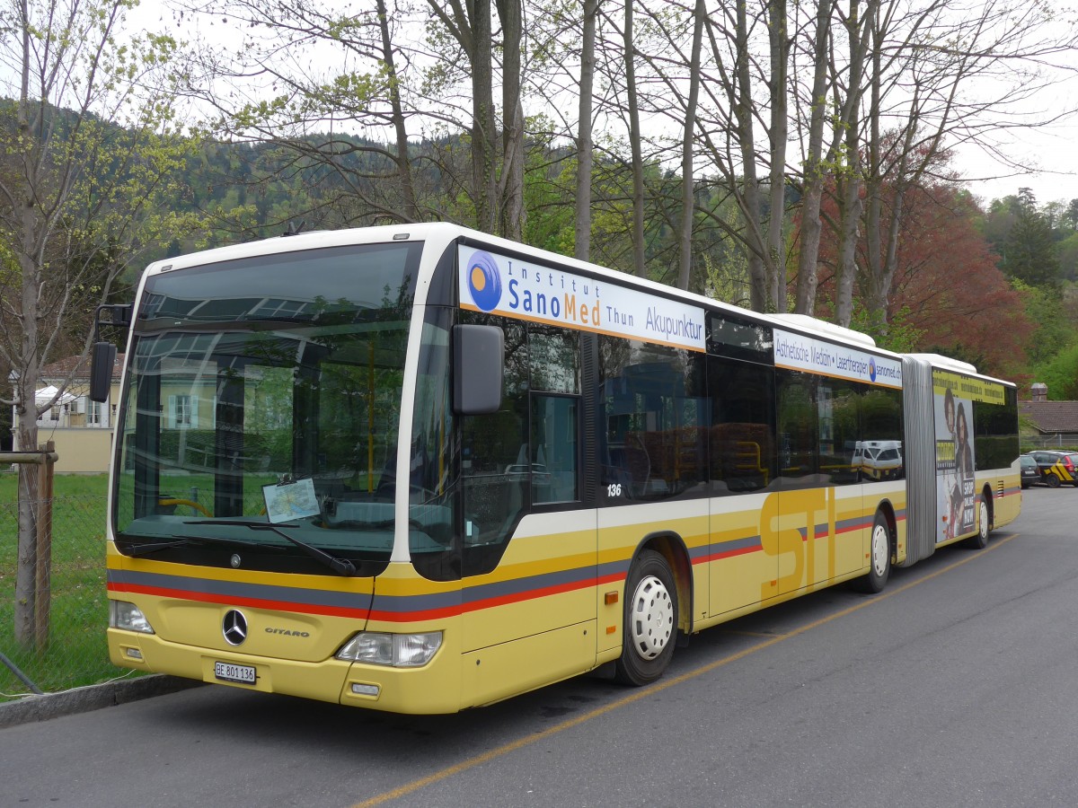 (159'954) - STI Thun - Nr. 136/BE 801'136 - Mercedes am 25. April 2015 bei der Schiffl�ndte Thun