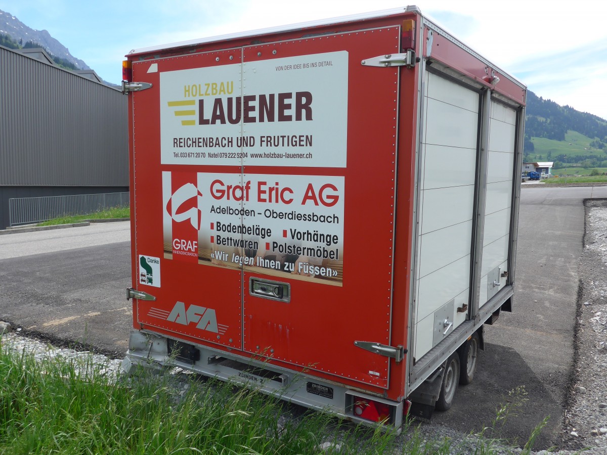 (160'490) - AFA Adelboden - Nr. 63 - Zbinden Gep�ckanh�nger am 14. Mai 2015 in Frutigen, Garage