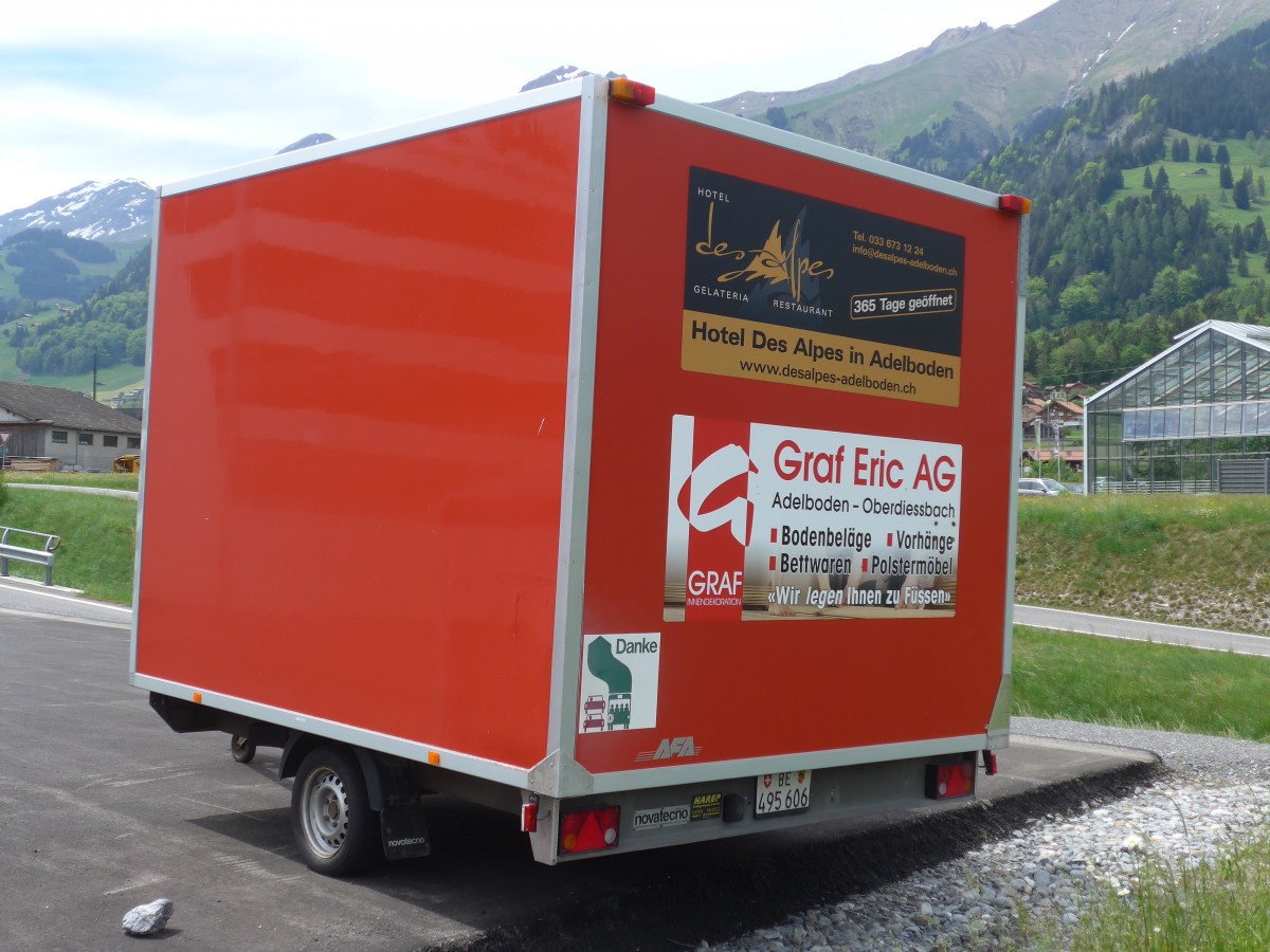 (160'495) - AFA Adelboden - BE 495'606 - Novatecno Gep�ckanh�nger am 14. Mai 2015 in Frutigen, Garage